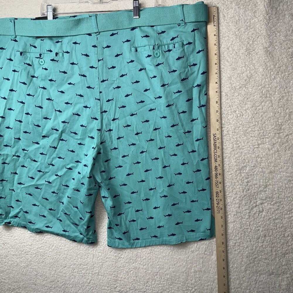 Galaxy by Harvic Men's Shark Print Shorts With Belt Size 50 NWT Beach - Picture 7 of 7